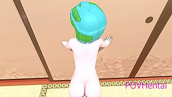 Remaja Earth-Chan Mendapat Dari Belakang Dalam Parodi Hentai 3d