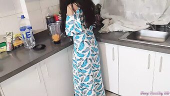 Amateur Stepdaughter Cooks While Dressed In Blue, Becomes My Sex Slave When Caregiver Is Absent